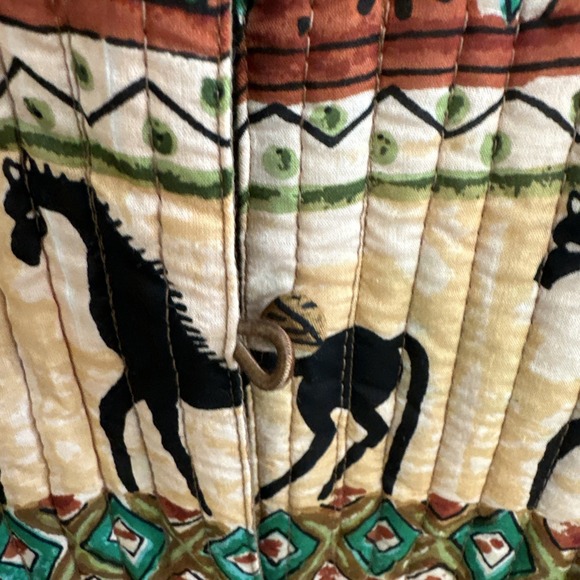 Phool Quilted Jacket 2x Horses & Birds Design - Picture 2 of 4